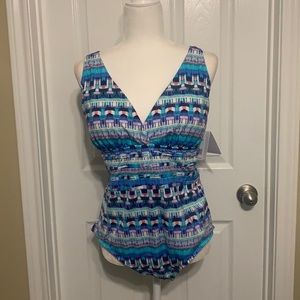 La Blanca Multi-Strap Cross-Back  Swimsuit NWT